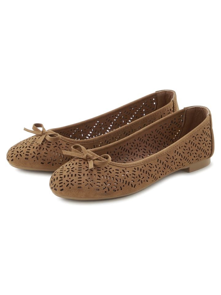 LASCANA Ballerina in camelfarben günstig kaufen