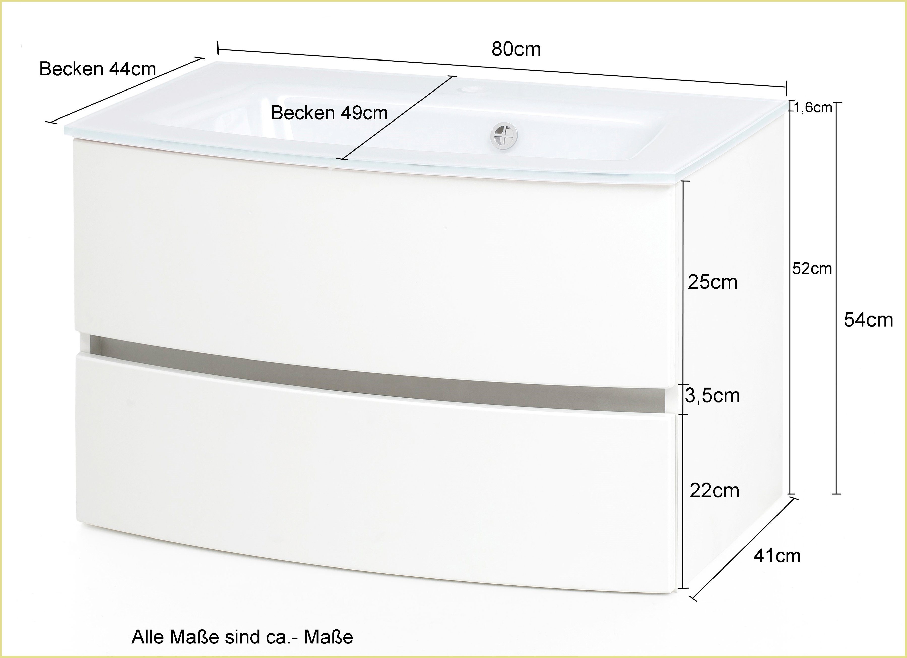 HELD MÖBEL Badezimmer-Set Kaunas, (Set, 3-St), bestehend aus Waschtisch-Set mit Midischrank, Breite 120 cm