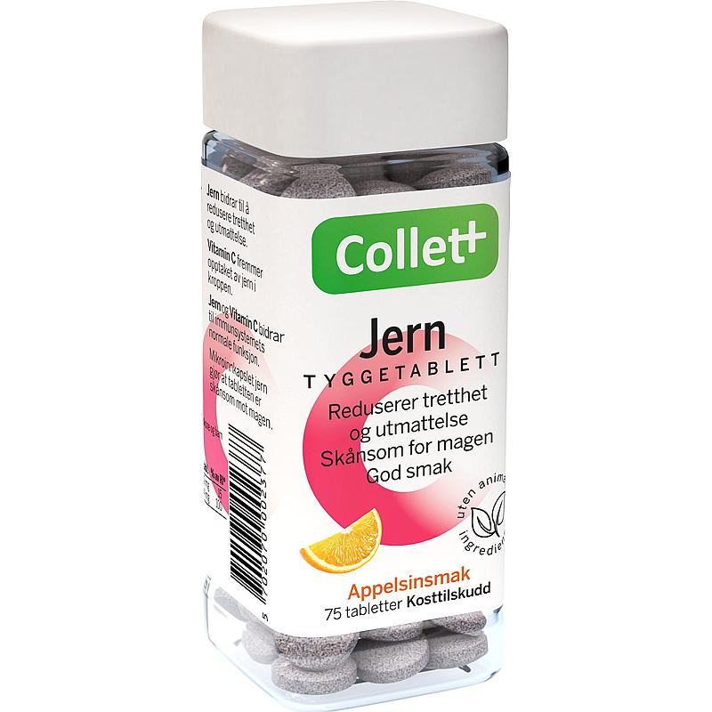 Collett Collett jern 75 stk tyggetabletter