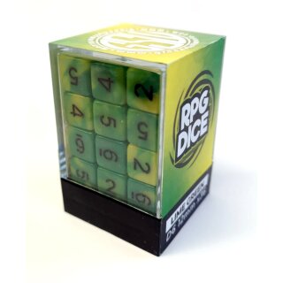 Spielwürfel W6 - Lime Green 12 mm (36)