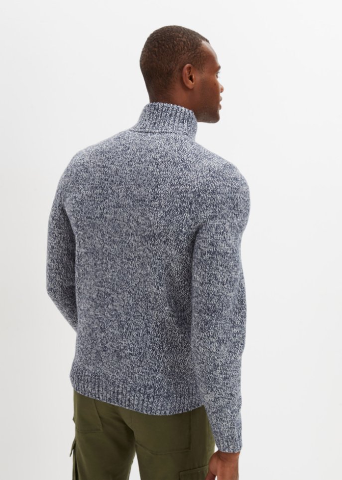 Strickjacke mit Stehkragen mit recyceltem Polyacryl