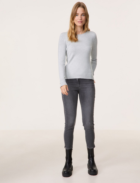 Langarmpullover aus nachhaltigem Feinstrick