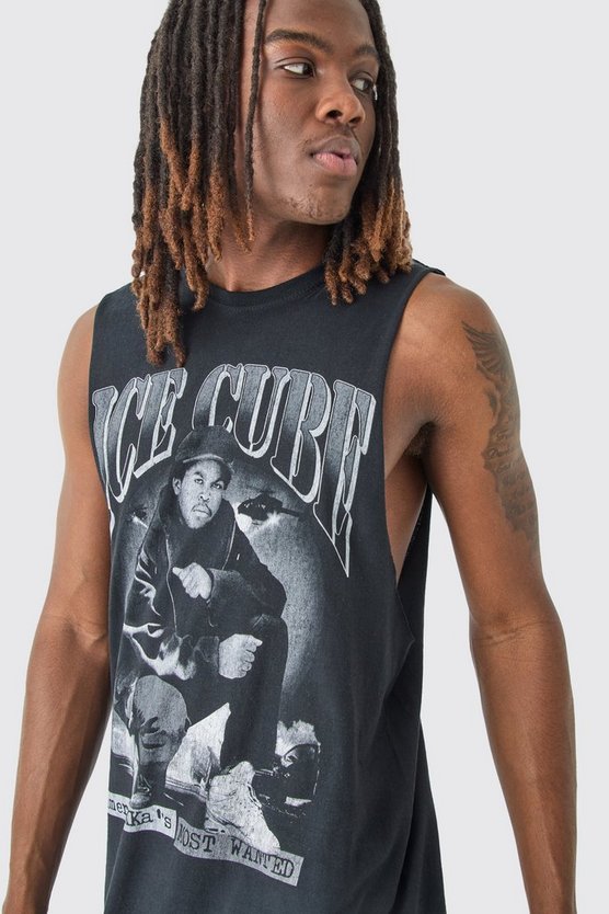 Oversize Tanktop mit lizenziertem Ice Cube Print