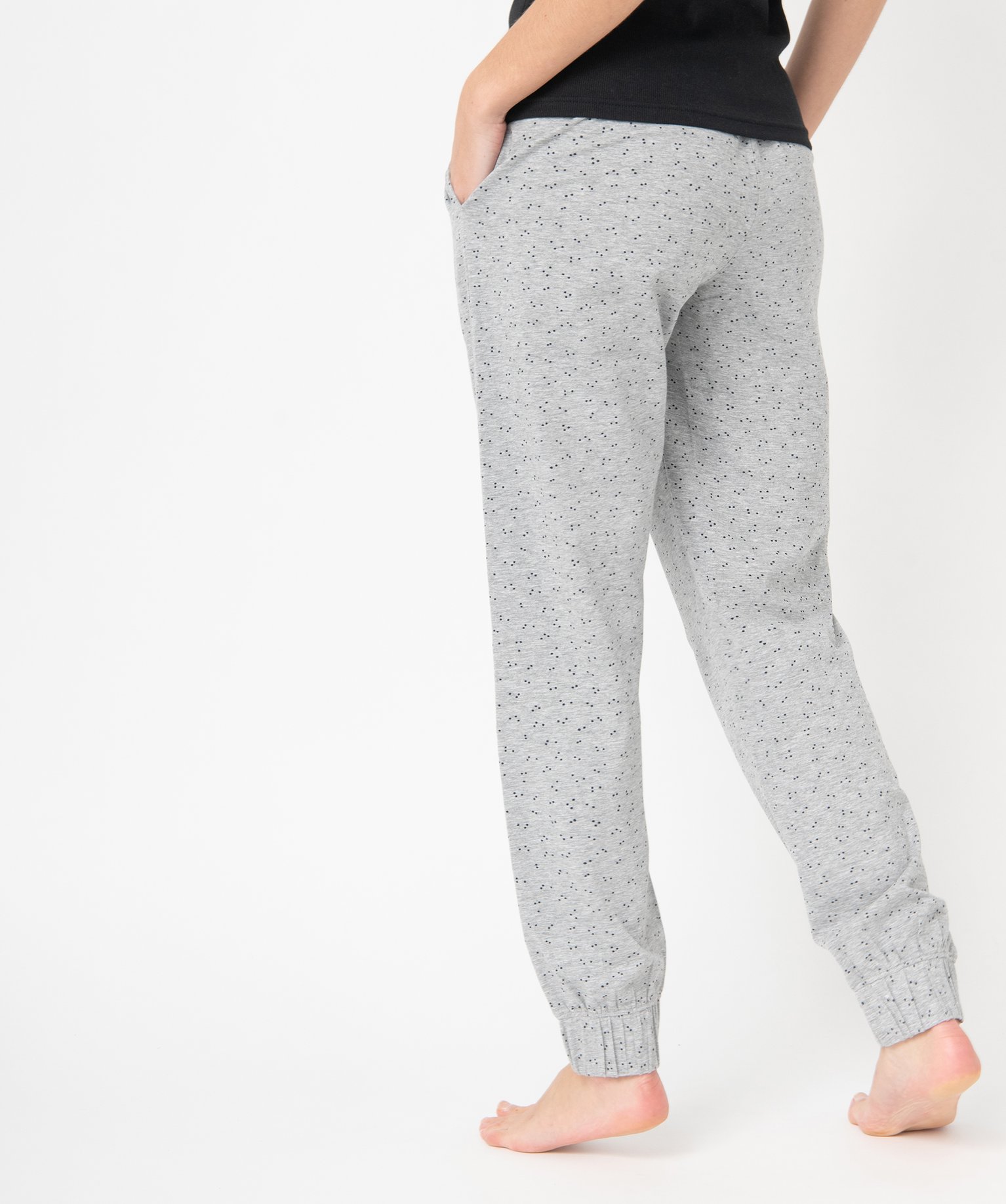 Pantalon de pyjama femme imprimé avec bas élastiqué imprime | GEMO