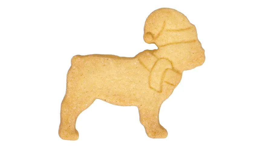 RBV BIRKMANN Ausstechform Weihnachtsbulldogge 6cm