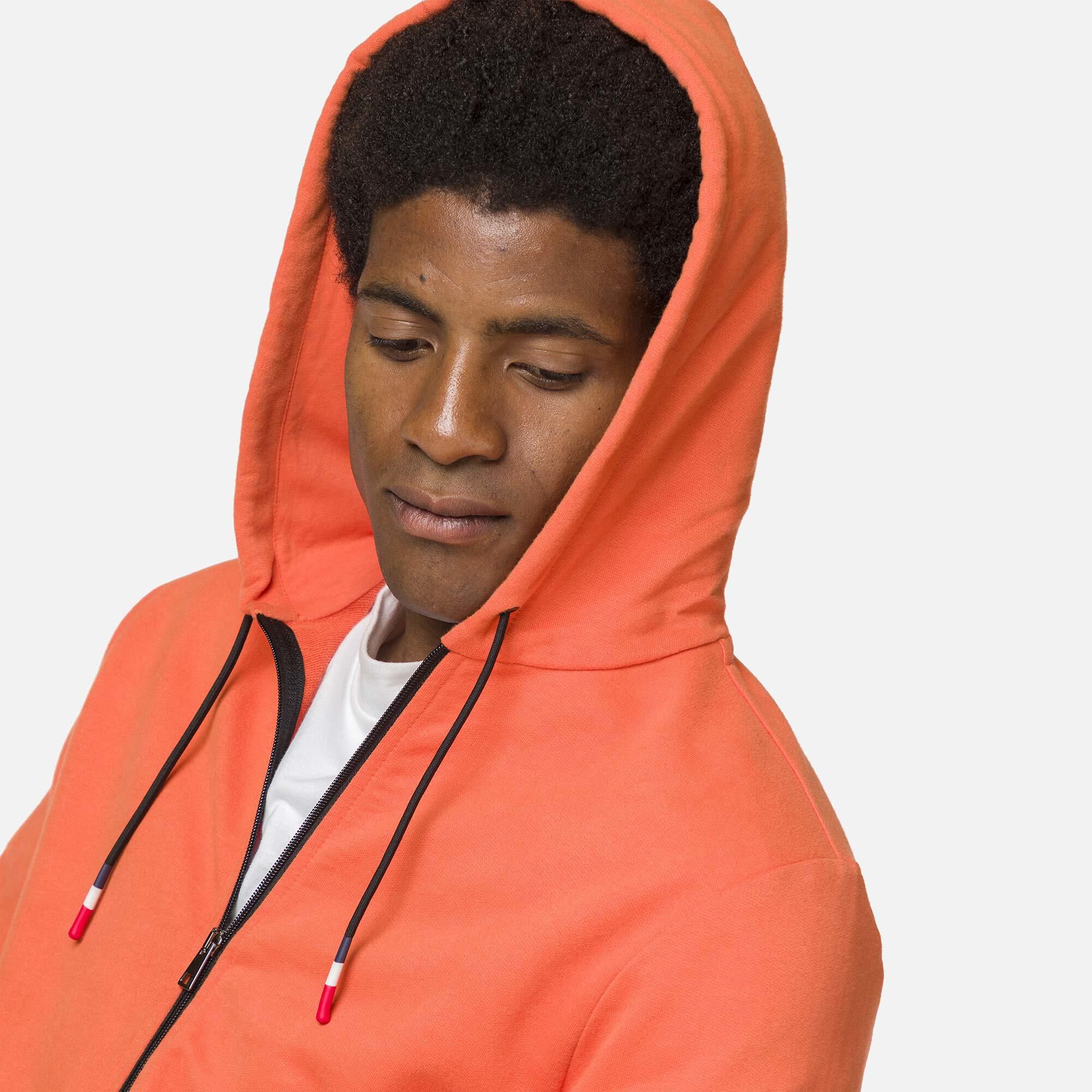 Sweat en coton à capuche zippé Logo Homme
