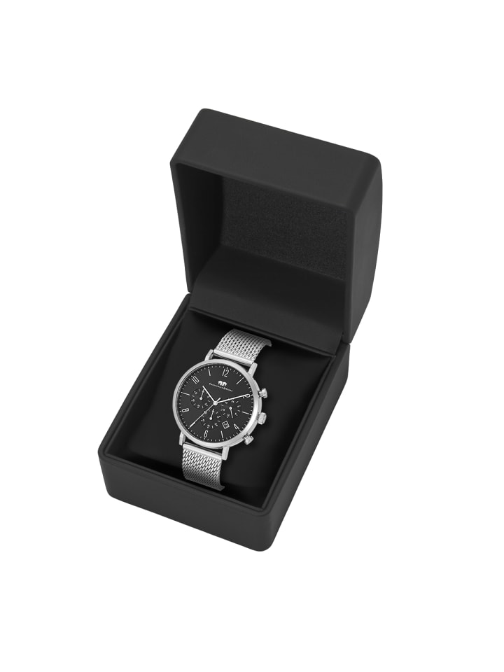 Rhodenwald & Söhne Herren Chronograph silber Edelstahl silber in silber günstig kaufen 21,5 cm