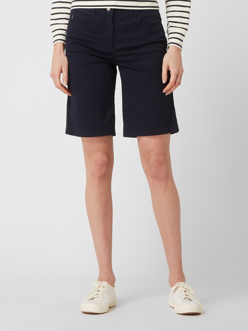 Slim Fit Jeansbermudas mit Stretch-Anteil Modell 'Cora' in marineblau
