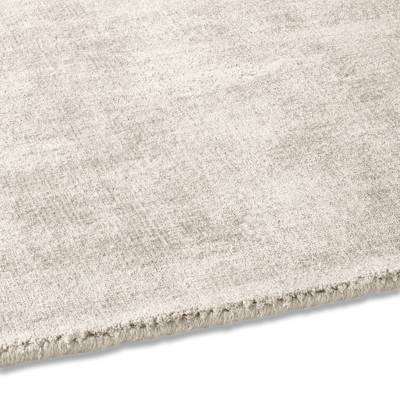 Teppich Kurzflor-Viskose-Teppich Handweb, TaCa Home, rechteckig, Höhe: 15 mm, Wohnzimmer Schlafzimmer Esszimmer, Creme - 80 x 150 cm