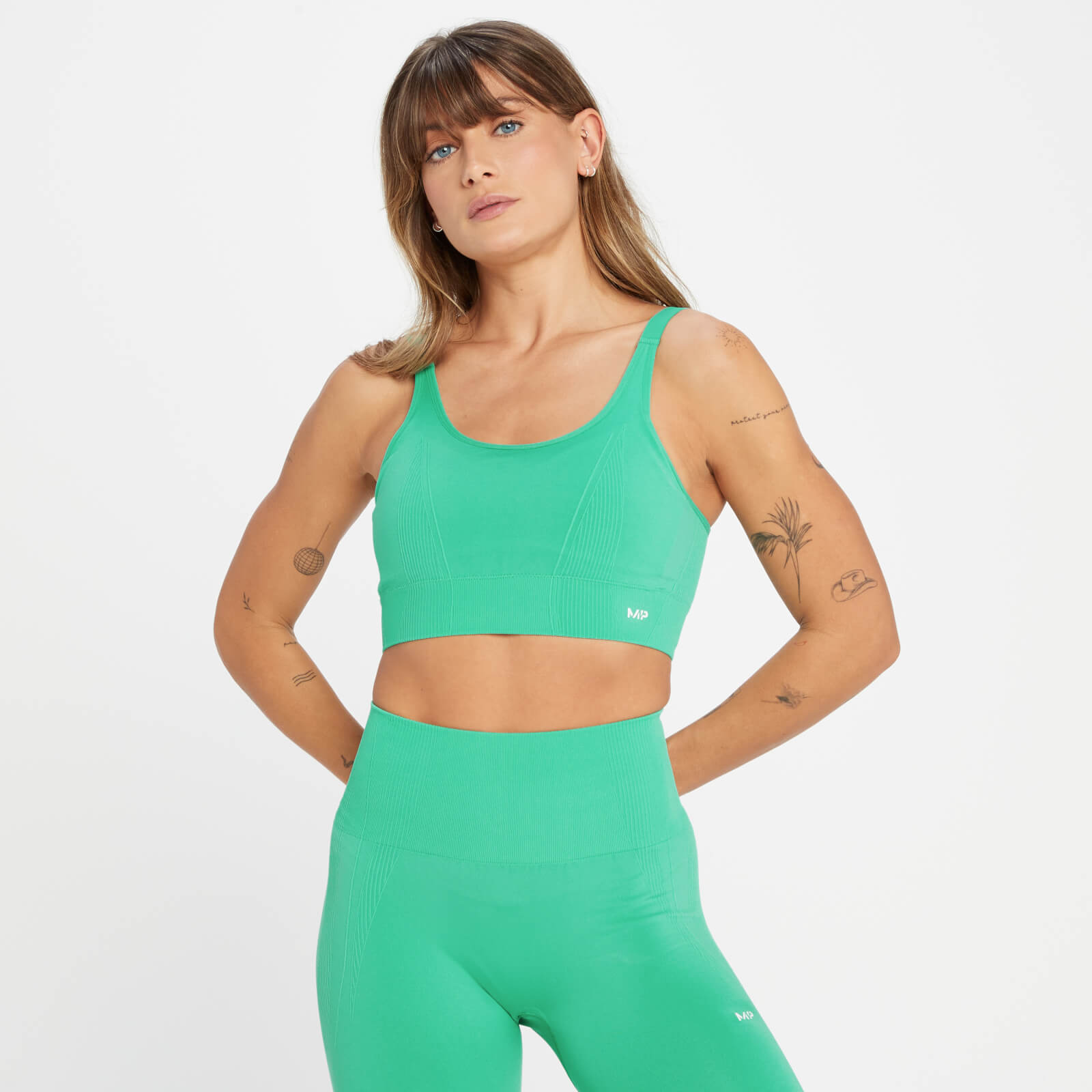 Brassière de sport sans coutures MP Tempo Tonal pour femmes – Menthe vif