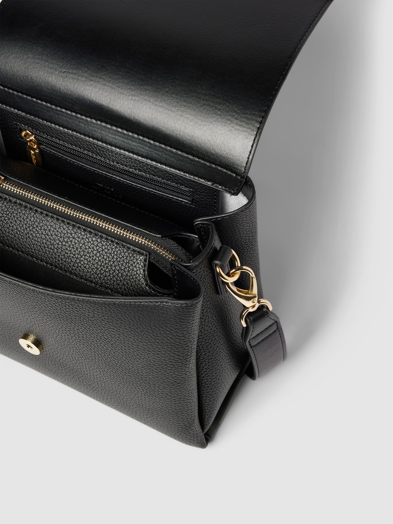 Handtasche mit Label-Applikation Modell 'ALEXIA' in black