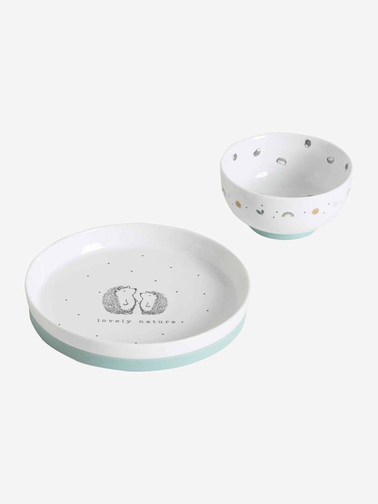 Set vaisselle en céramique et silicone hérissons