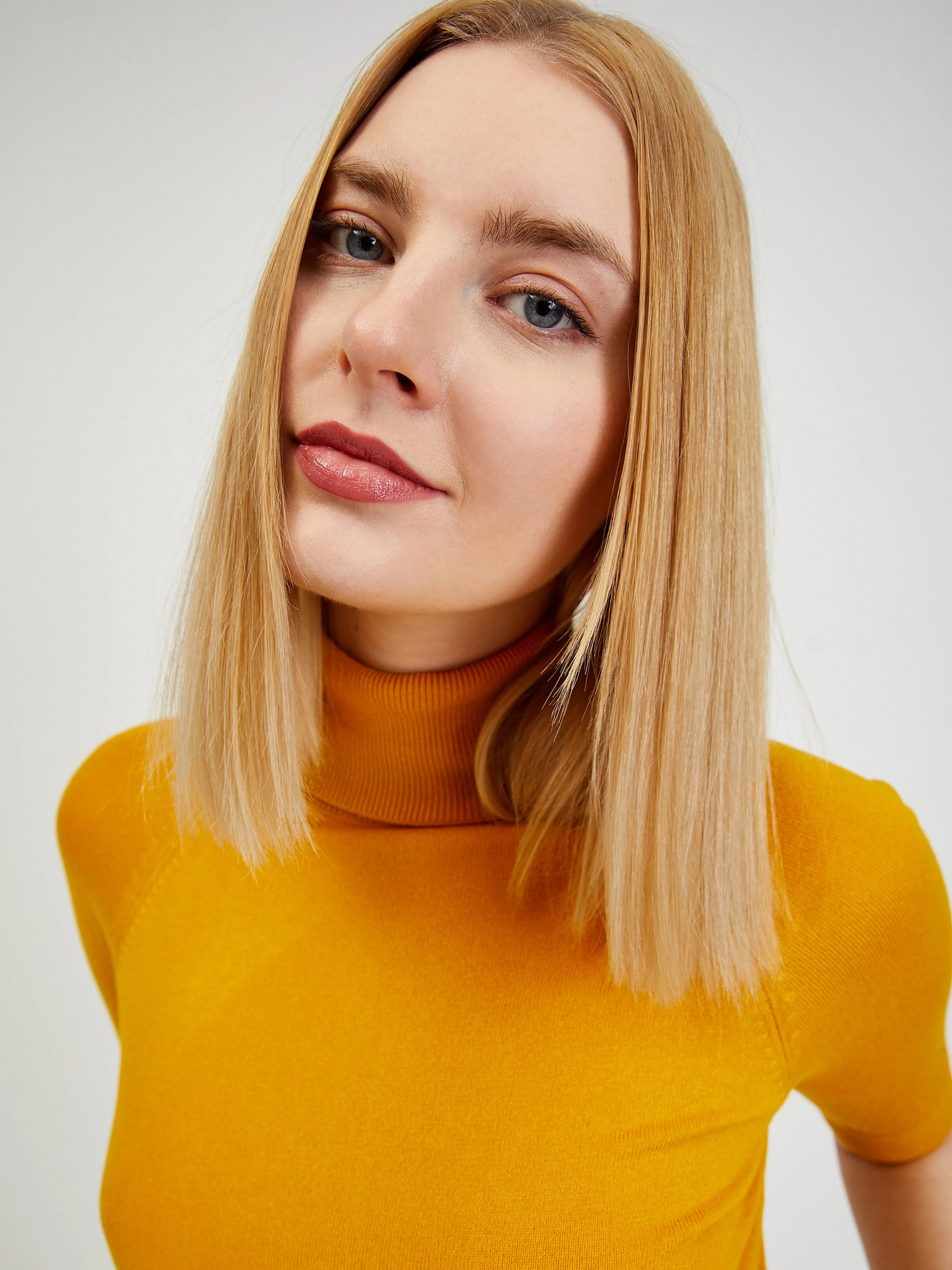 Gelber Damen Kurzarmpullover ORSAY