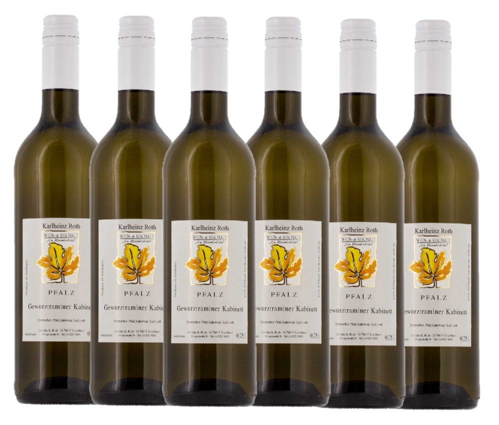Wein- & Sektgut Karlheinz Roth Weingut Karlheinz Roth Gewürztraminer Kabinett fruchtig 2022 - 6er Karton