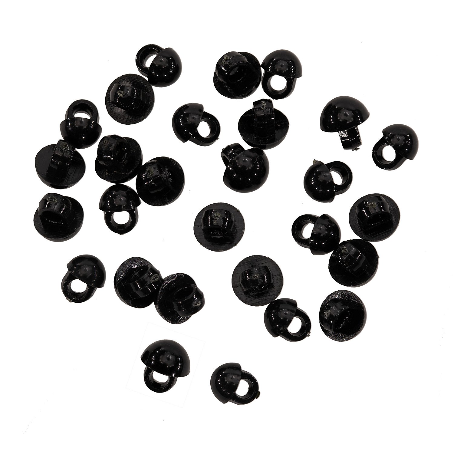 Kunststoff-Augen, Größe: 5 + 6 mm, 50 Stück