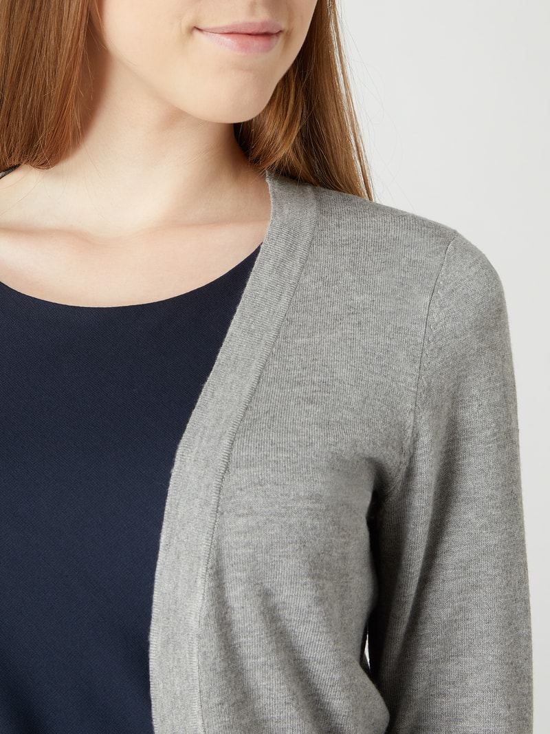 Bolero mit Schalkragen Modell 'ASTRID' in hellgrau