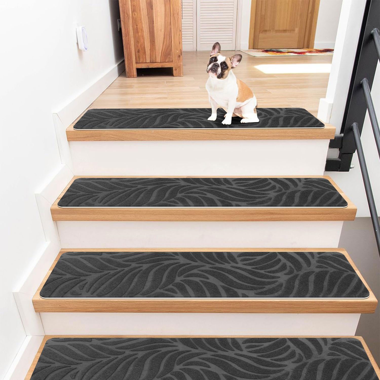 Stufenmatte Treppenmatten,Filz selbstklebend Stufenmatten innen 15 Stück 76x20cm, Sarfly