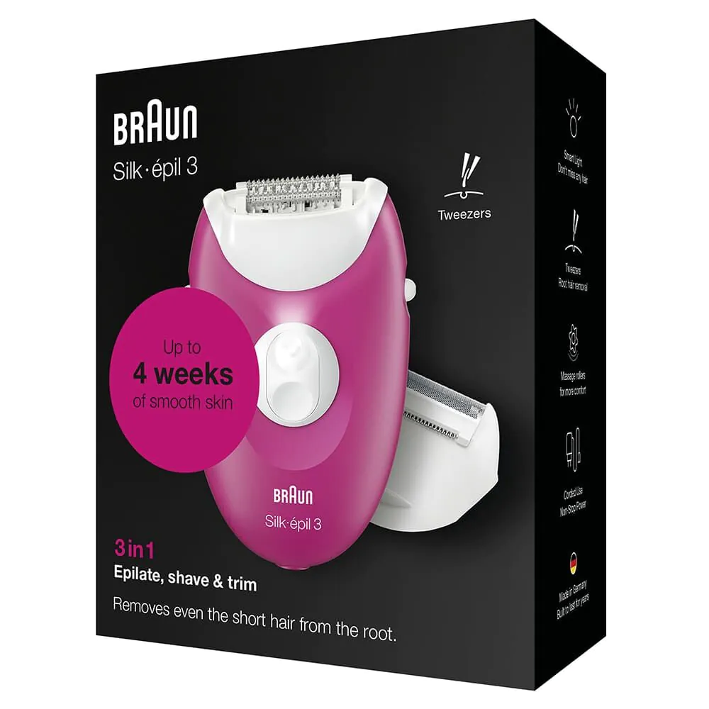 Κουτί αποτριχωτικής μηχανής Braun Silke3 SE3276 WH 1CT