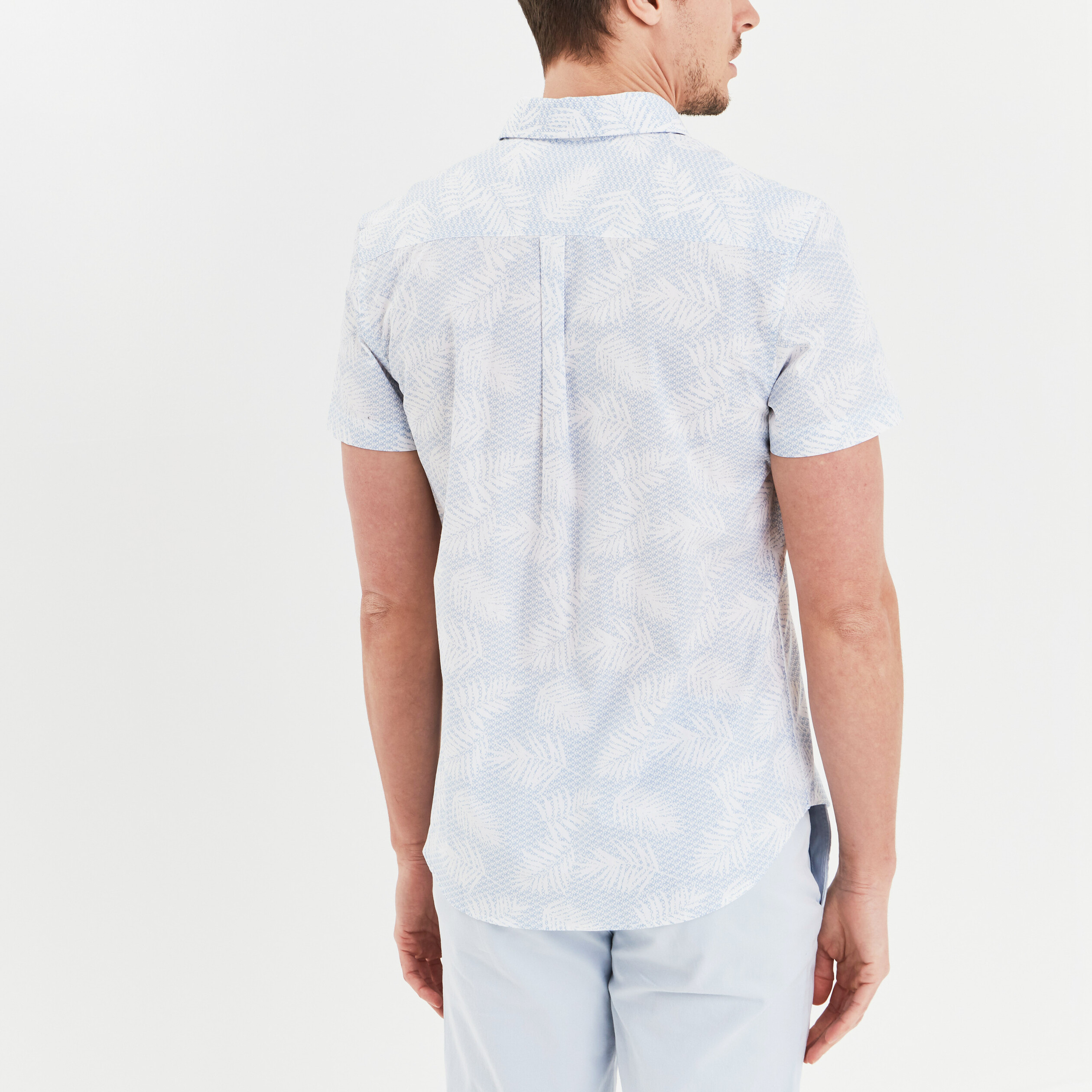 Chemise manches courtes coton blanc homme | La Halle