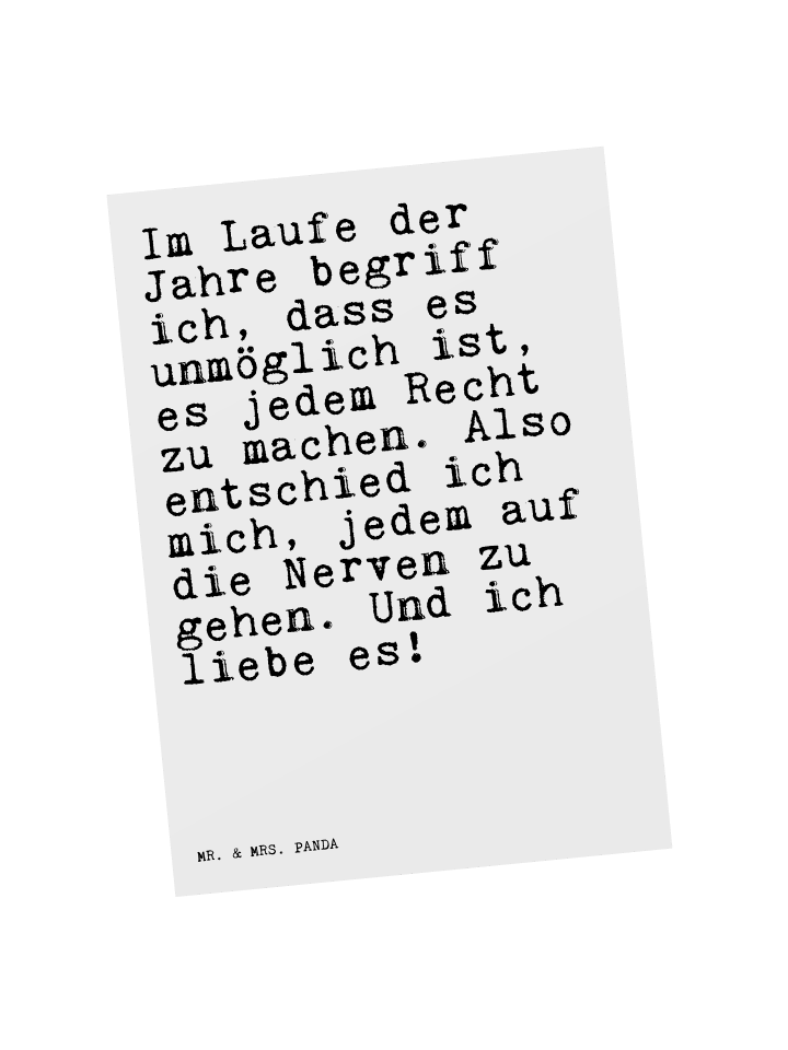 Mr. & Mrs. Panda Postkarte Im Laufe der Jahre... mit Spruch in Weiß günstig kaufen onesize
