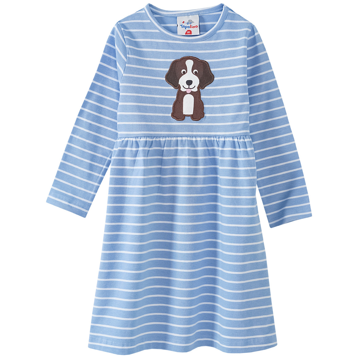 Mädchen Kleid mit Hunde-Applikation