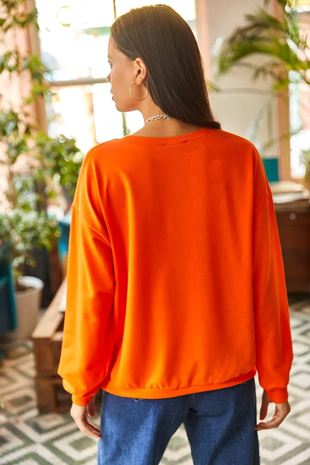 Olalook  Sweatshirt - Orange - Oversized