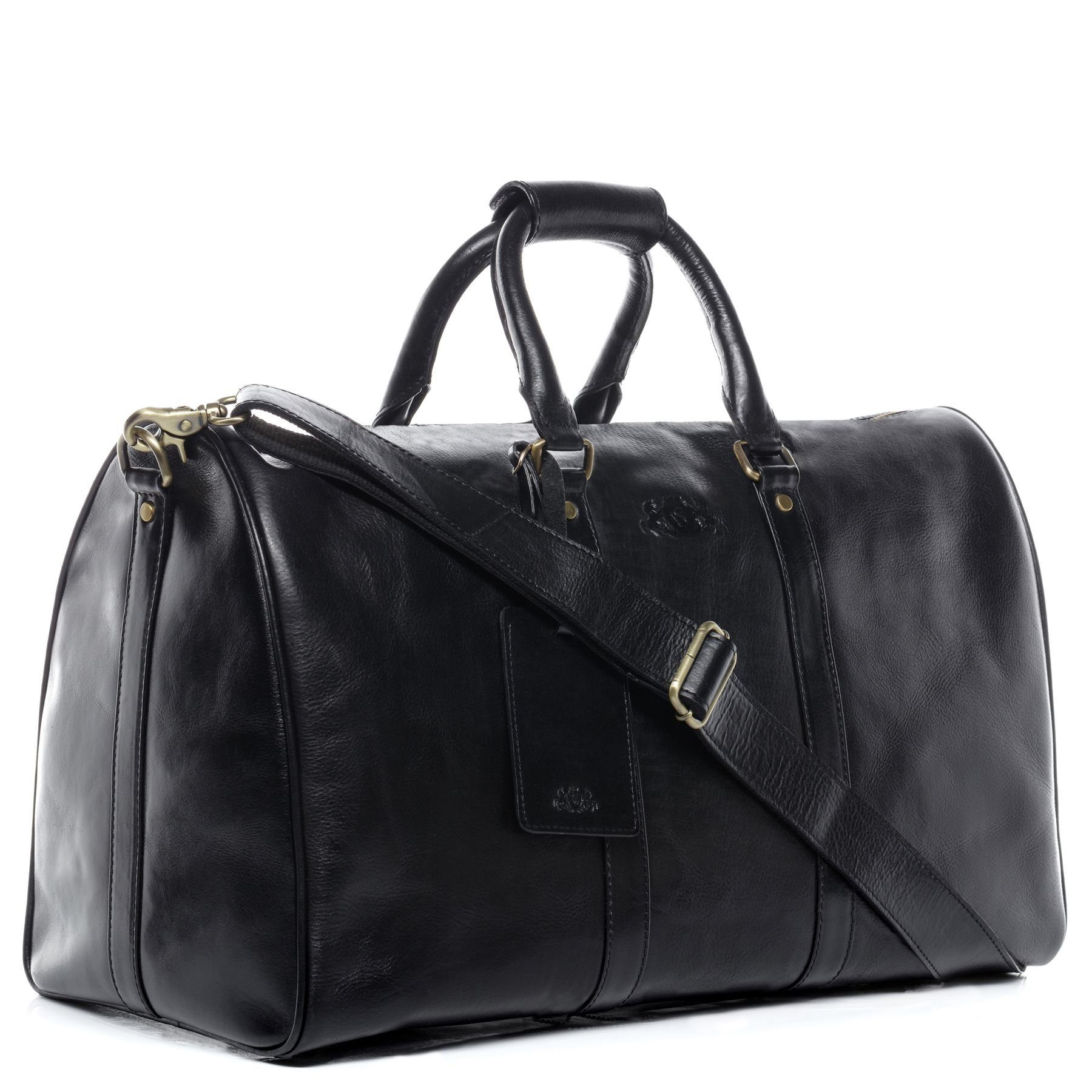 SID & VAIN Reisetasche Leder Weekender Unisex FRANKLIN, Echtleder Reisegepäck für Damen & Herren, Sporttasche XL schwarz