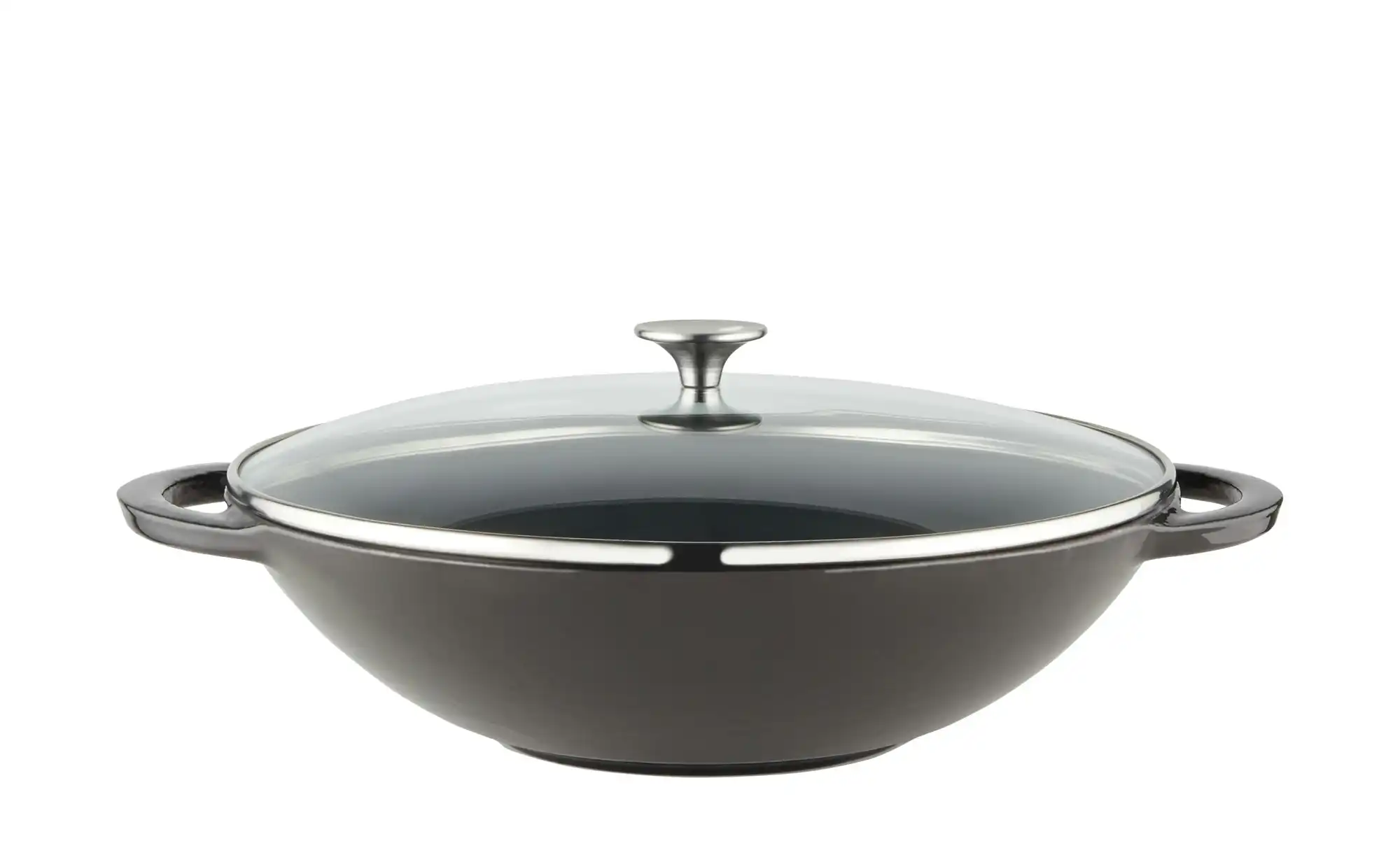 Meisterkoch Gusseisen-Wok mit Deckel OPUS