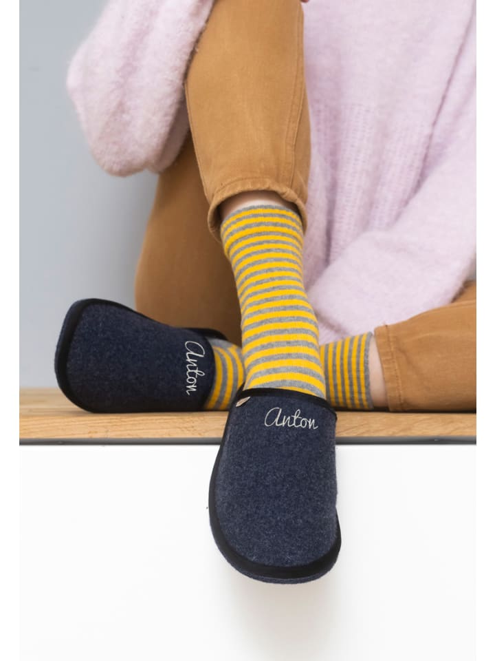 Adelheid Filzpantoffel Adelheid nachtblau in Blau günstig kaufen