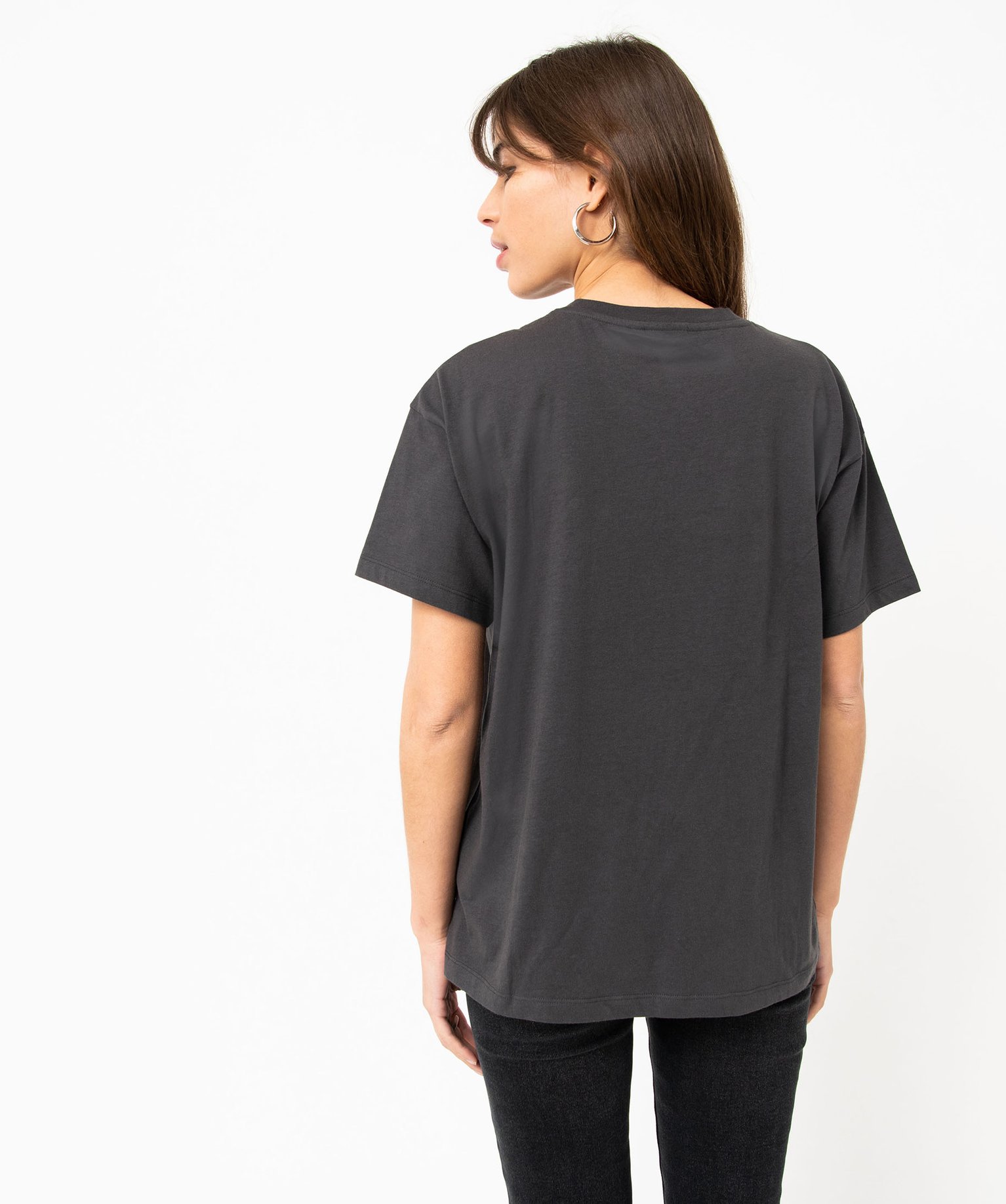 Tee-shirt à manches courtes avec motif XXL femme - Sakura noir | GEMO