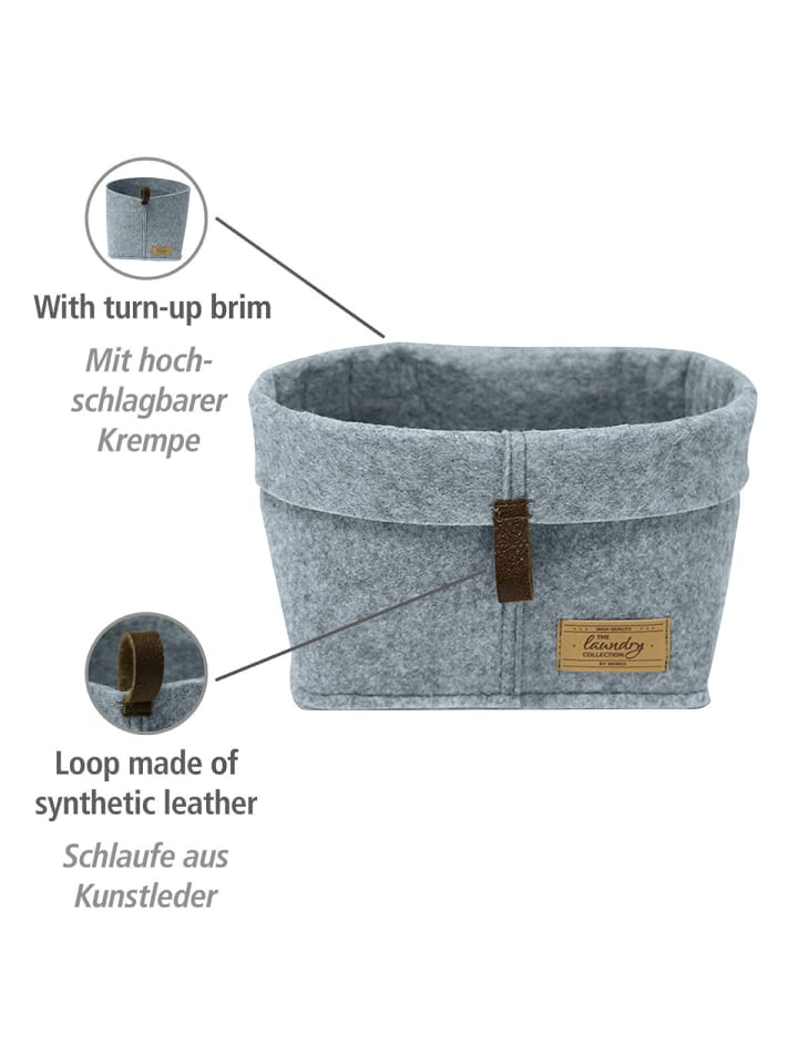 Wenko Filz-Korb Feli, 5er Set, Filz-Korb Mod. Feli, 5er Set in Grau günstig kaufen onesize