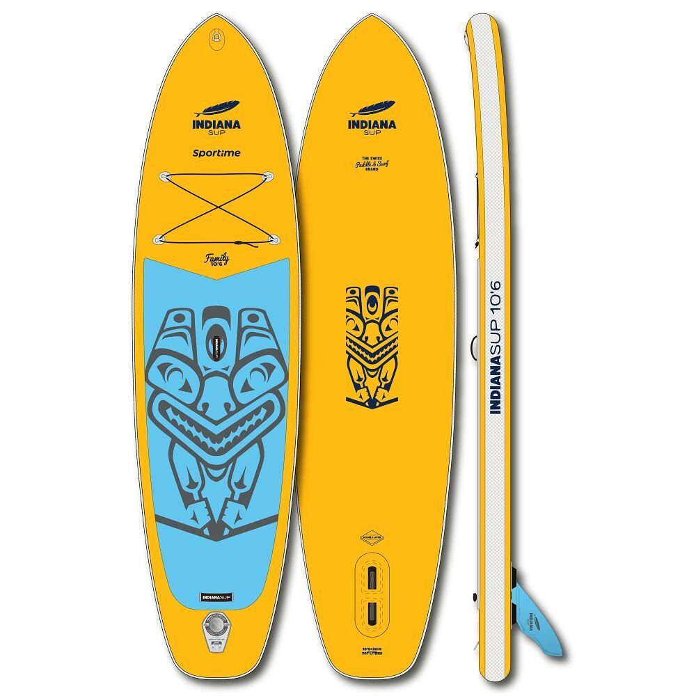 Sportime SUP-Board Stand Up Paddling Board Set Indiana, Kompromisslose Schweizer Qualität mit einzigartigen Funktionalitäten
