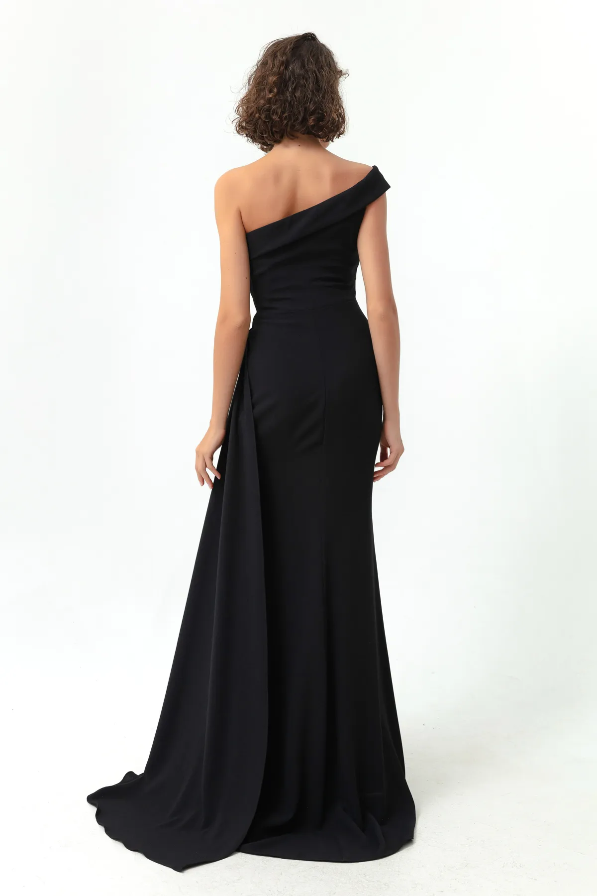 Lafaba  Schwarzes, schulterfreies, steinernes langes Abendkleid für Damen