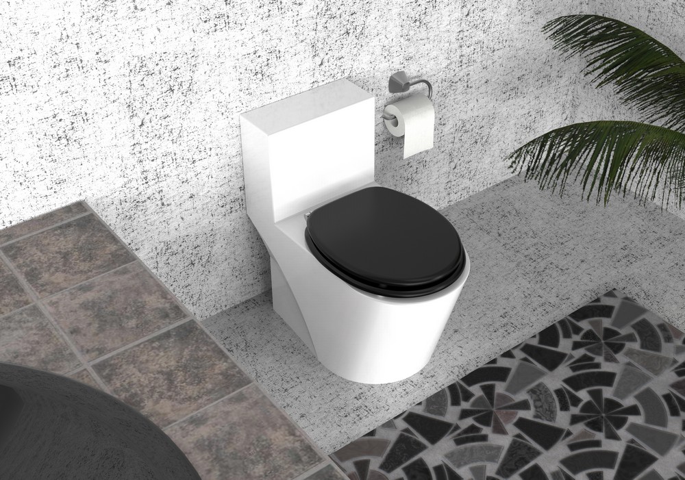 K&H Sanitary Duschwell MDF WC-Sitz Casso schwarz