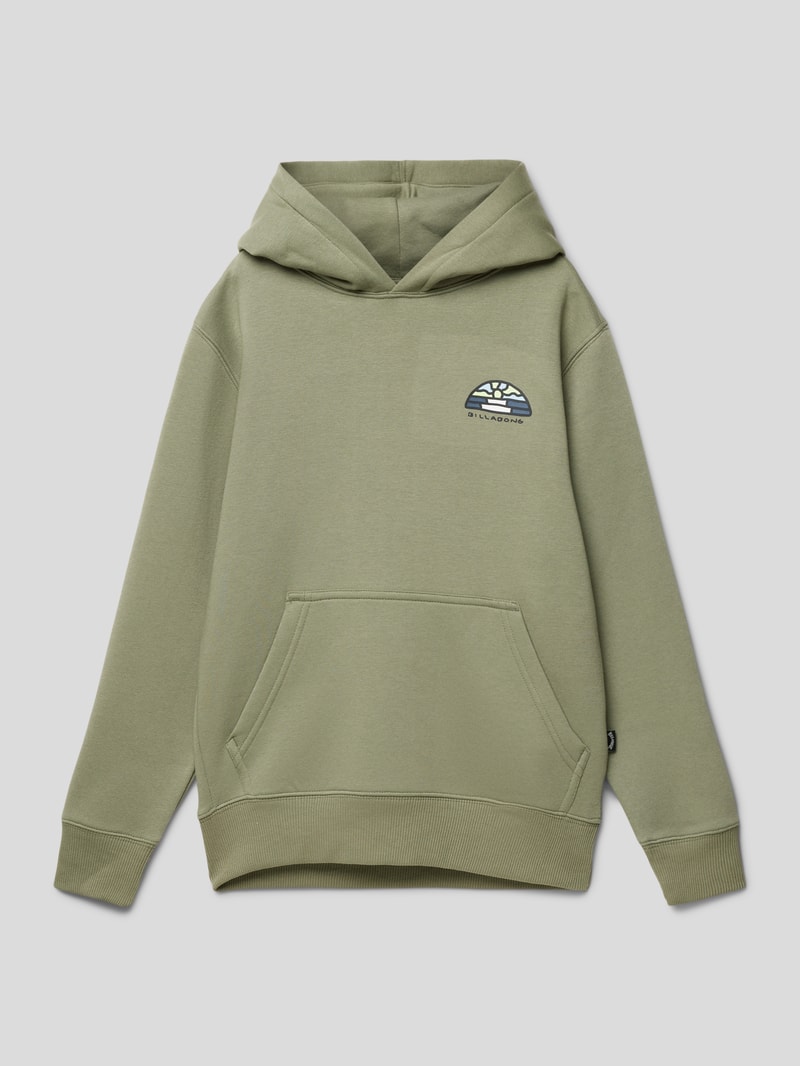 Hoodie mit rückseitigem Motiv-Print Modell 'SHINE' in schilf