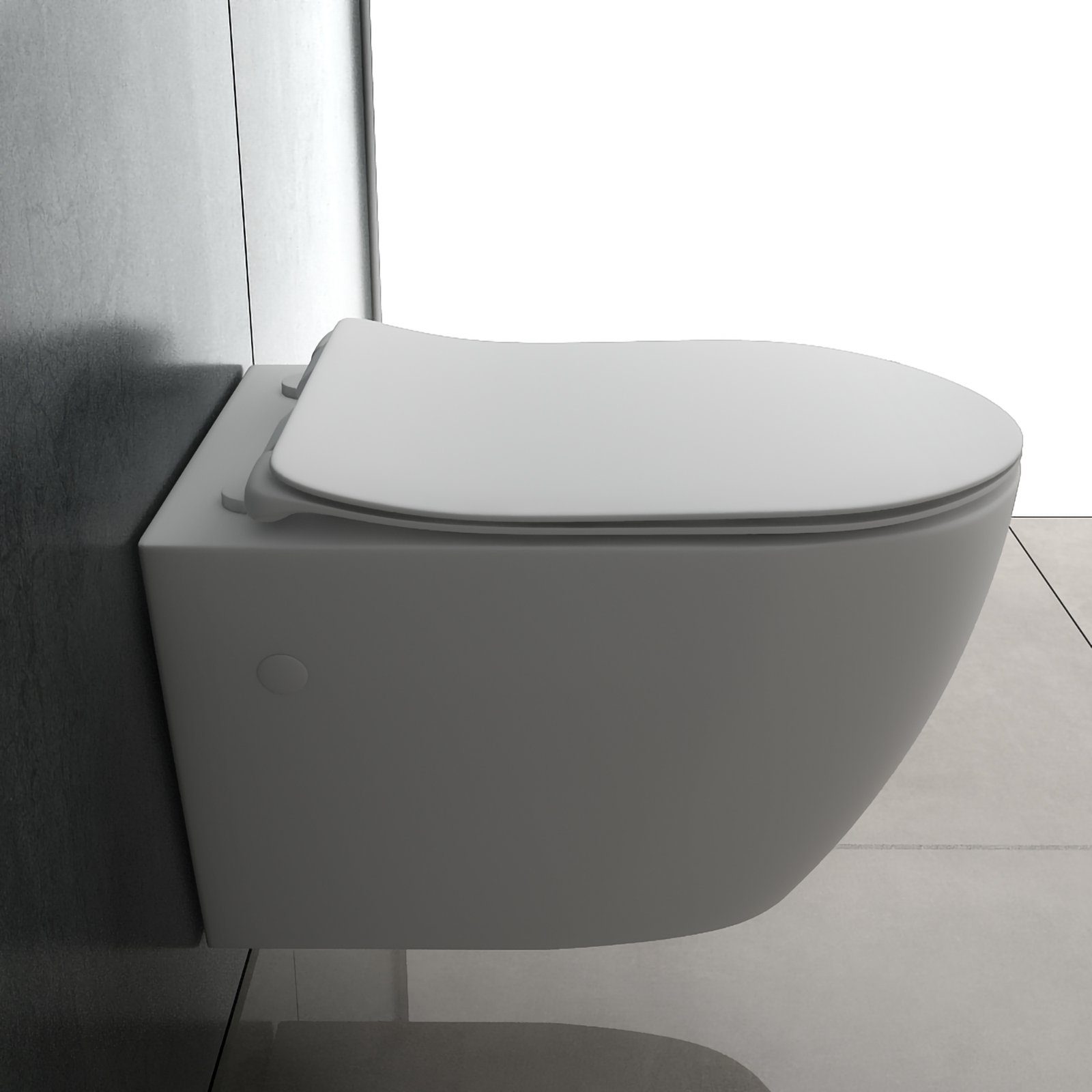 Alpenberger Tiefspül-WC Spülrandloses Hänge WC mit Nano - Geberit Passend, Wandhängend, Abgang Waagerecht, Toilette 2-tlg., Keramik Wand WC mit WC Deckel mit Absenkautomatik