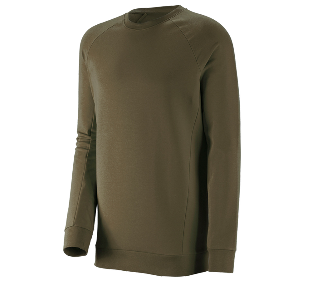 e.s. Sweatshirt cotton stretch, long fit