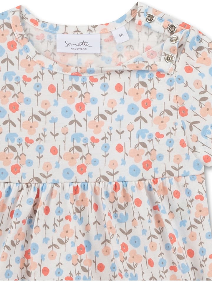 Sanetta Kidswear Kleid in Weiß/ Bunt günstig kaufen