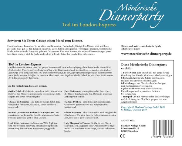 Mörderische Dinnerparty: Tod im London-Express