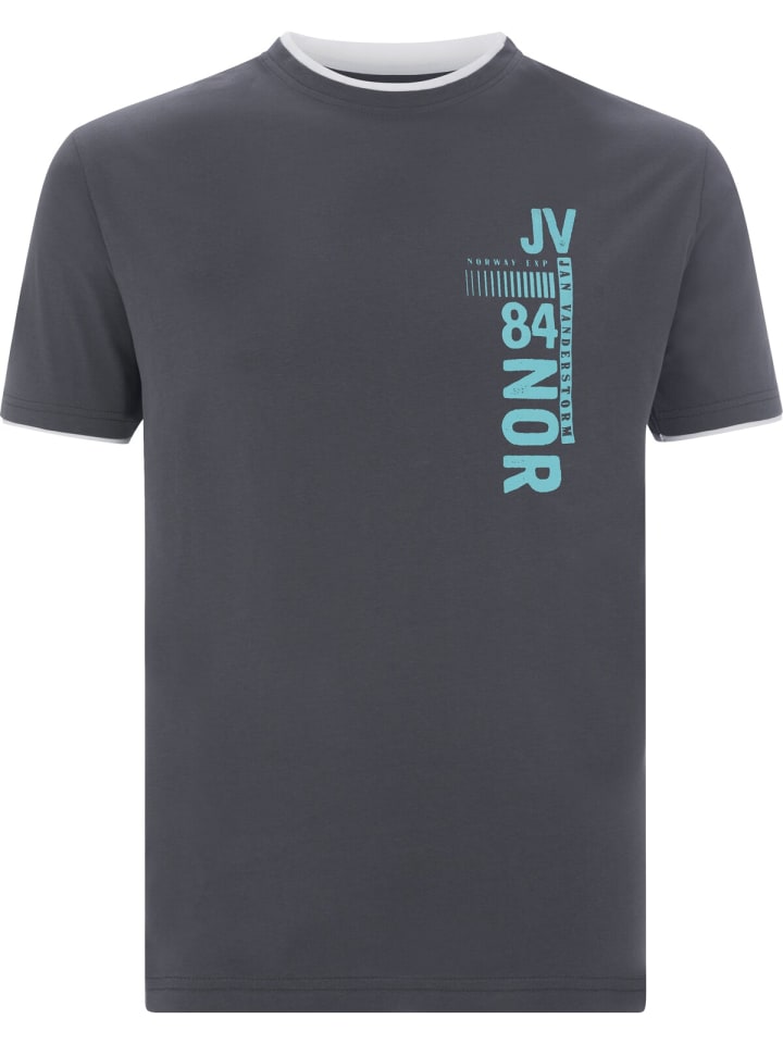Jan Vanderstorm T-Shirt FLEMMING in dunkelgrau günstig kaufen