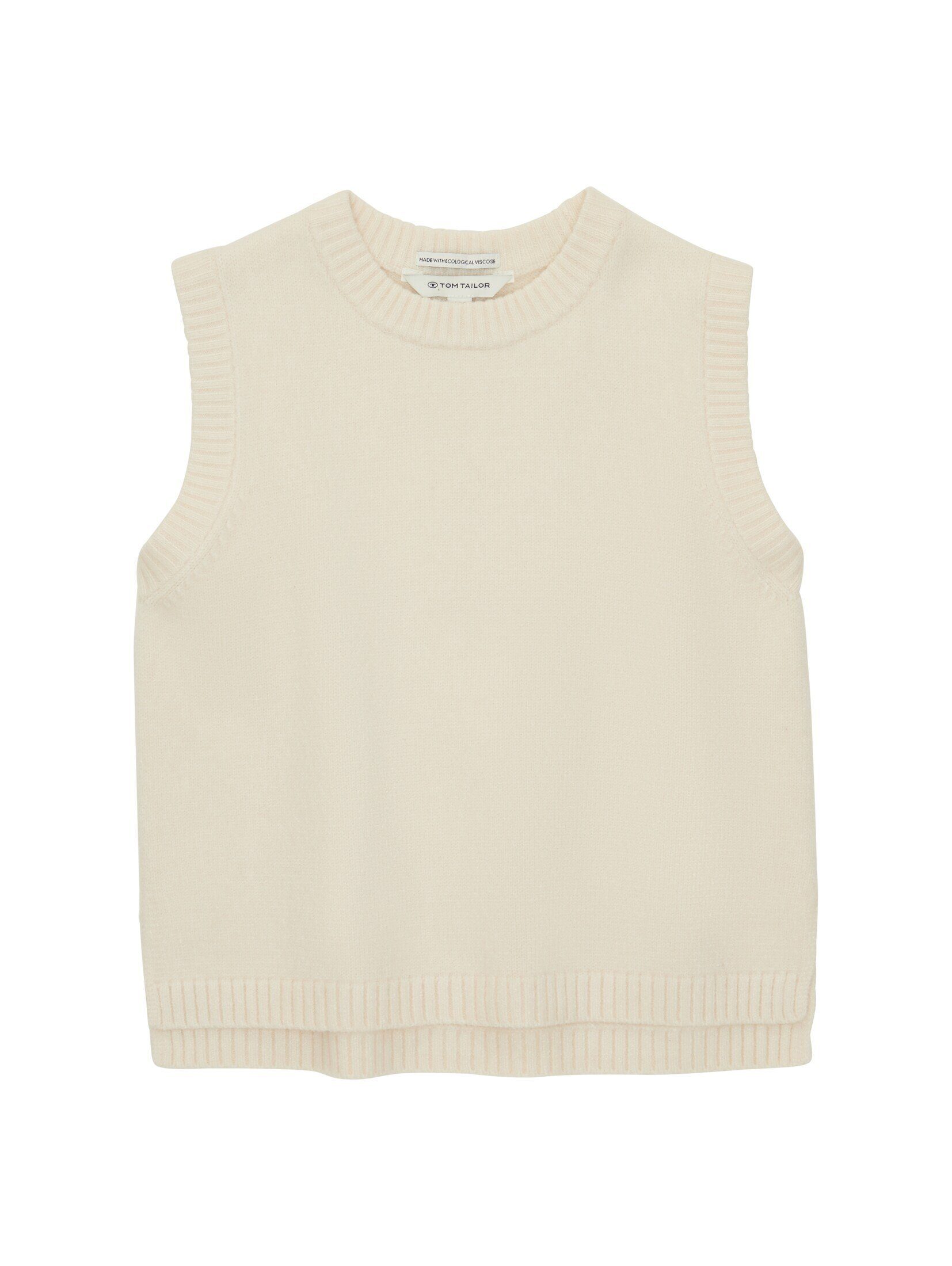 TOM TAILOR Cardigan Strick-Pullunder mit LENZING(TM) ECOVERO(TM)