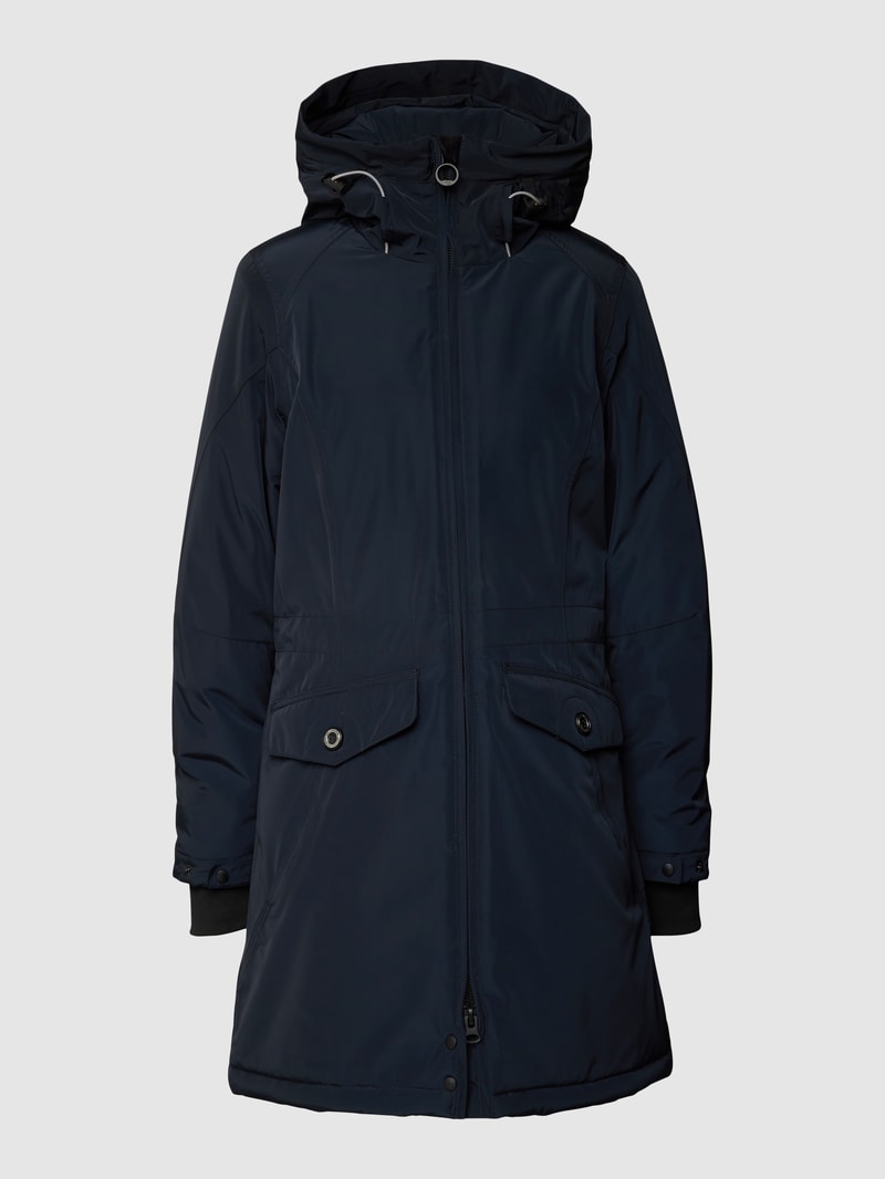 Jacke mit Label-Applikation Modell 'Cucilla' in marineblau