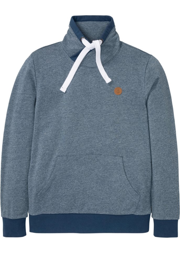 Sweatshirt mit recyceltem Polyester und Schalkragen