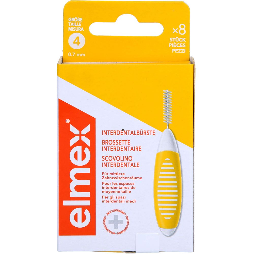 Interdentalbürsten gelb. Größe 4. 0.7 mm