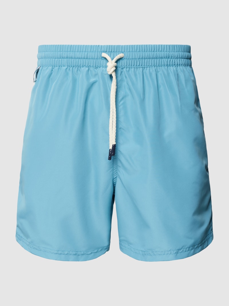 Badehose mit elastischem Bund in blau