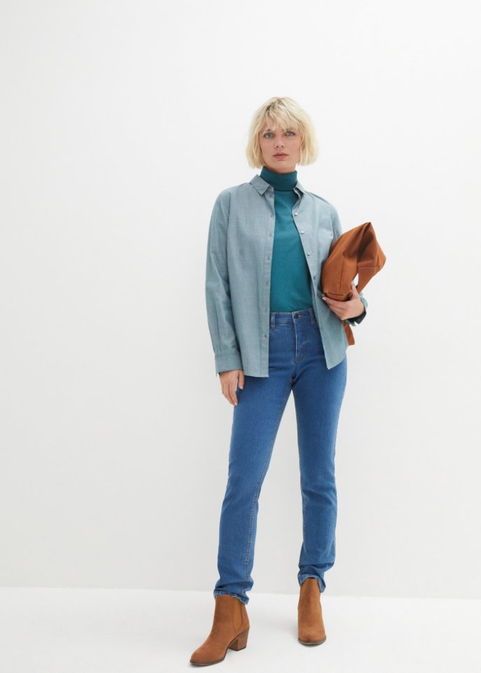Essential Basic Stretch-Jeans, Straight
