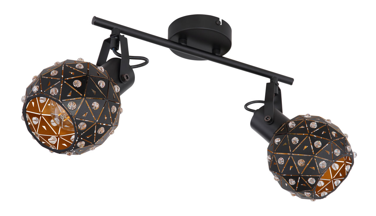 Globo Lighting - JODIE - Strahler Metall schwarz matt, 2x E27