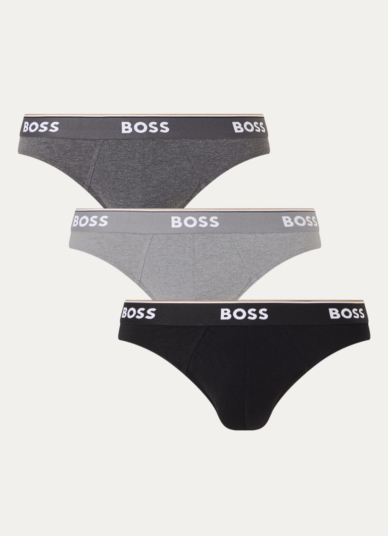 HUGO BOSS Briefs with logo band in 3-pack