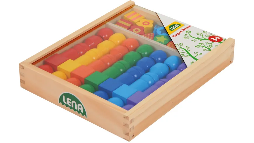 Lena - 32010 Super Beads Holzfädelperlen