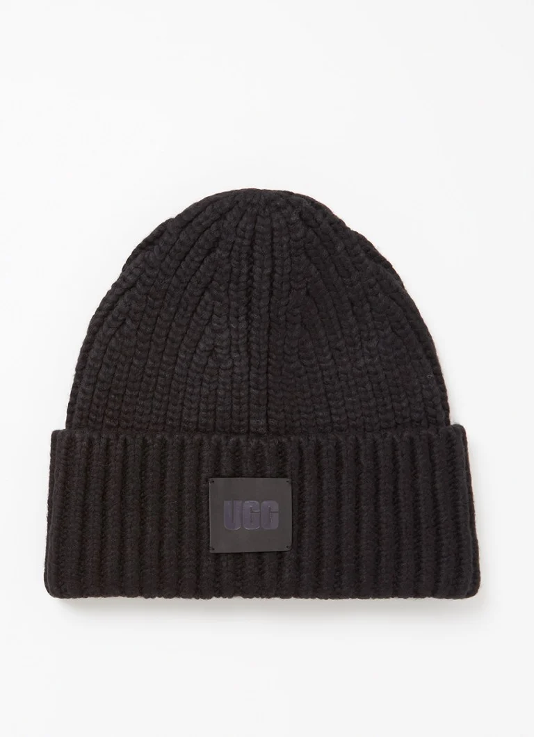 UGG  Chunky Rib muts in wolblend met logo